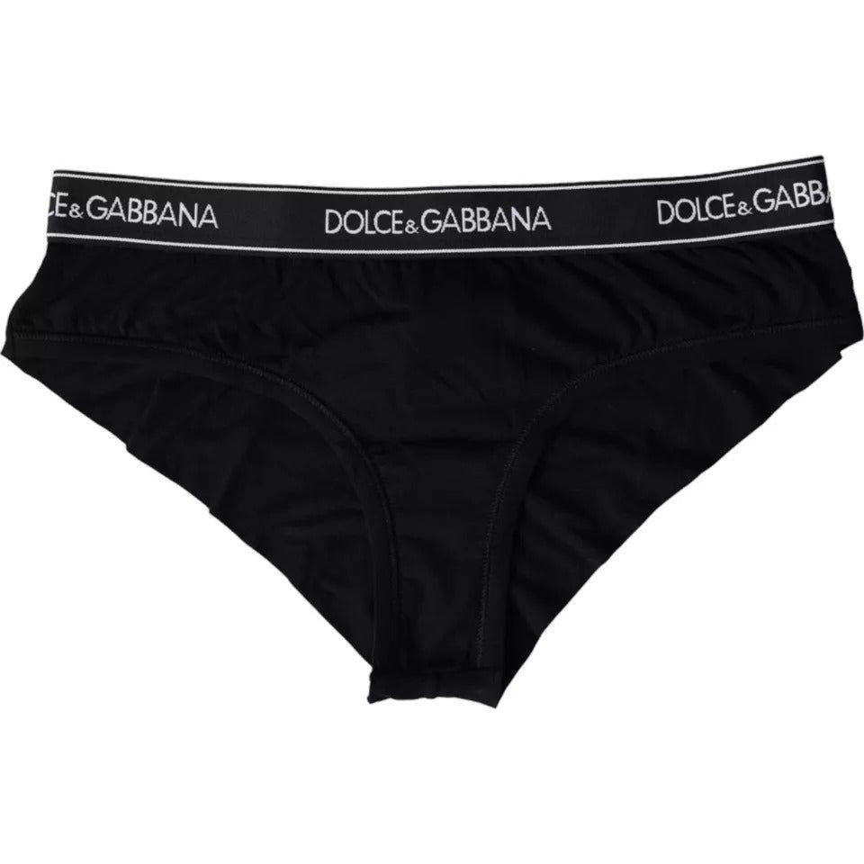 Dolce & Gabbana Black Modal Stretch Branded Logo Underwear Dolce & Gabbana