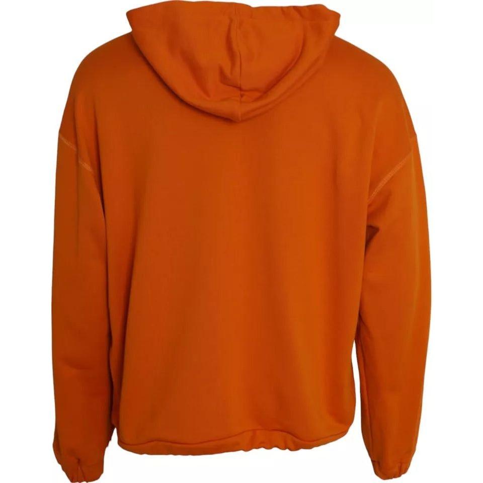 Dolce & Gabbana Orange Hooded Pullover Sweatshirt Sweater Dolce & Gabbana