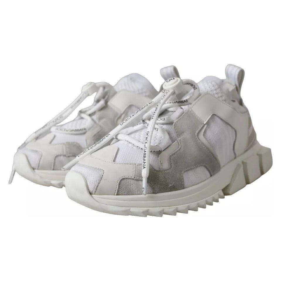 Dolce & Gabbana White Mesh Sorrento Trekking Sneakers Shoes Dolce & Gabbana