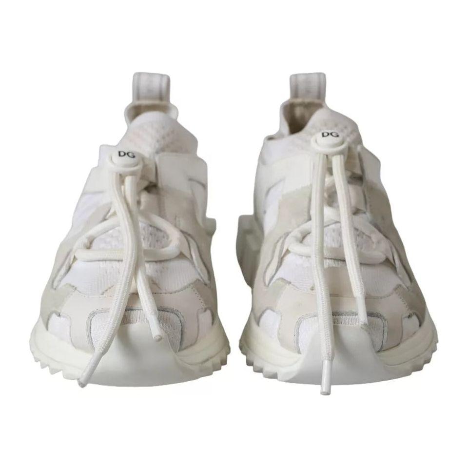 Dolce & Gabbana White Mesh Sorrento Trekking Sneakers Shoes Dolce & Gabbana