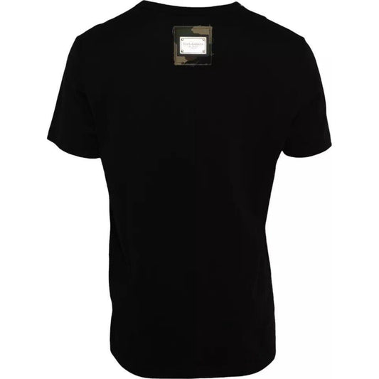 Dolce & Gabbana Black Camouflage Cotton Short Sleeve T-shirt Dolce & Gabbana