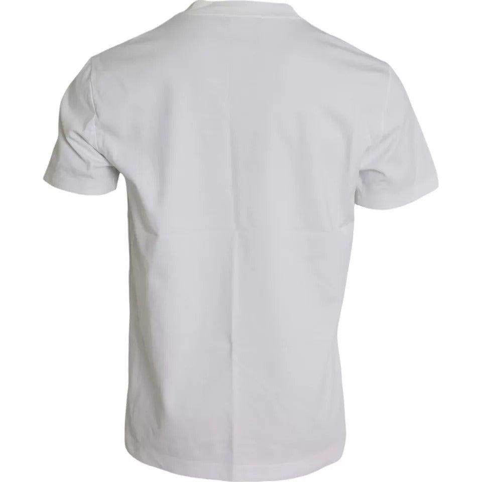 Dolce & Gabbana White Logo Round Neck Short Sleeves T-shirt Dolce & Gabbana