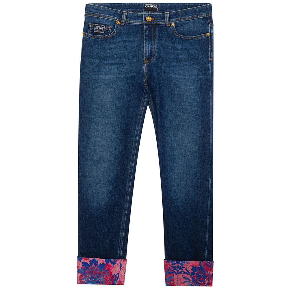 Versace Jeans Blue Cotton Jeans & Pant Versace Jeans