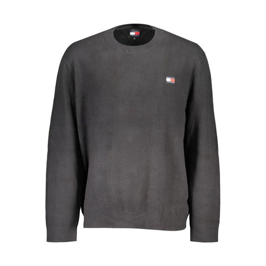 Tommy Hilfiger Black Cotton Sweater Tommy Hilfiger