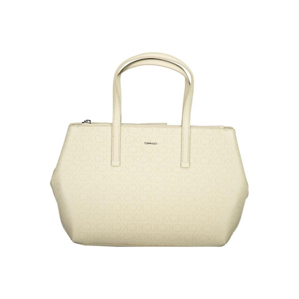 Calvin Klein Beige Polyester Handbag Calvin Klein