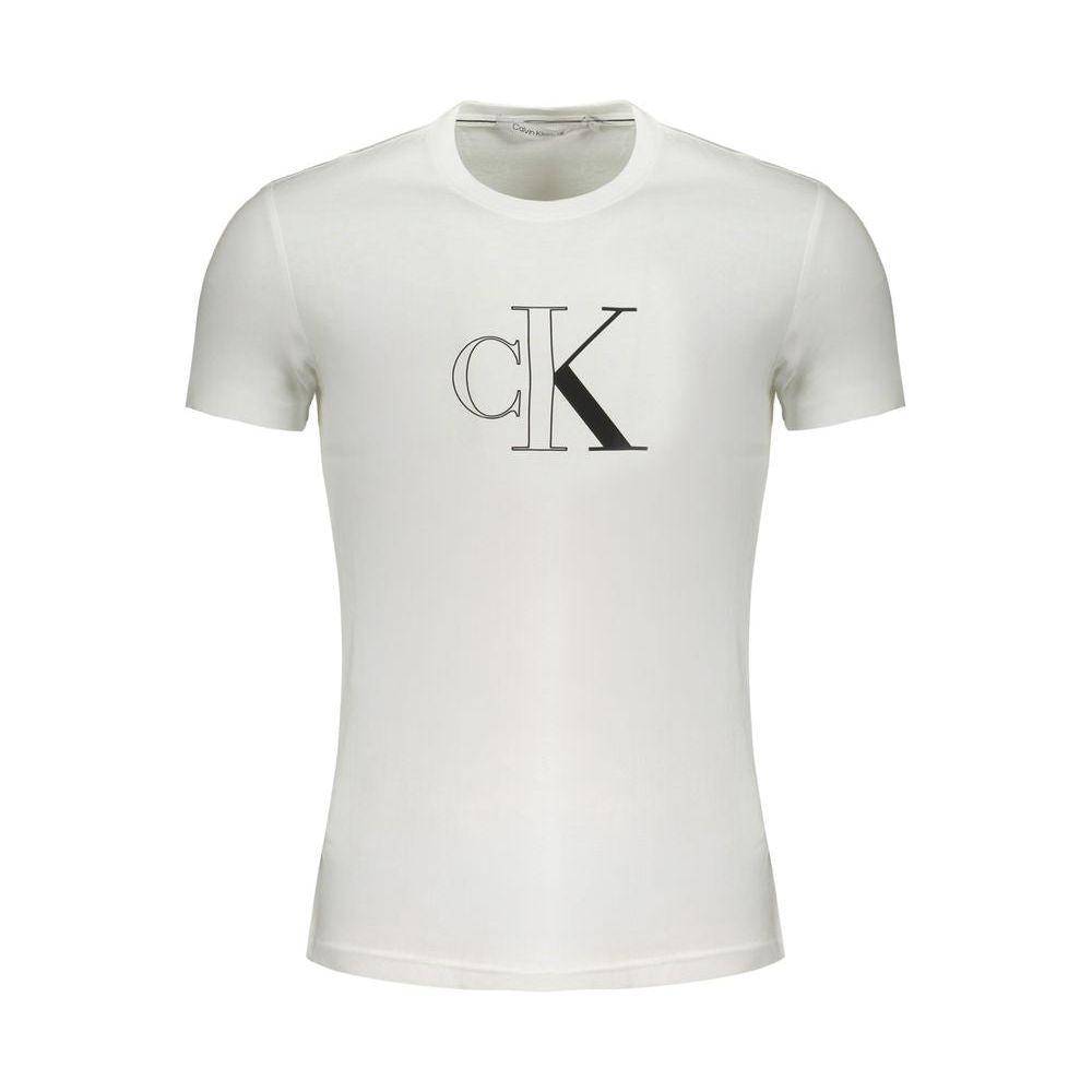 Calvin Klein White Cotton T-Shirt Calvin Klein