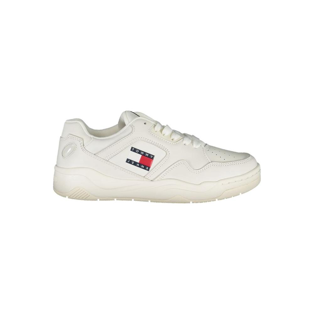 Tommy Hilfiger White Polyester Sneaker Tommy Hilfiger