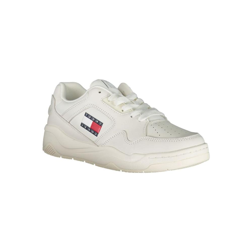 Tommy Hilfiger White Polyester Sneaker Tommy Hilfiger