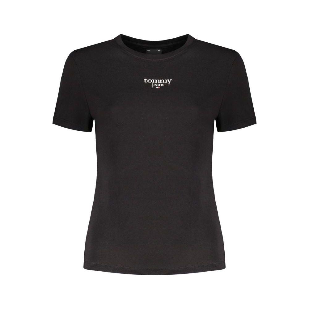 Tommy Hilfiger Black Cotton Tops & T-Shirt