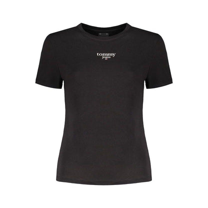 Tommy Hilfiger Black Cotton Tops & T-Shirt Tommy Hilfiger