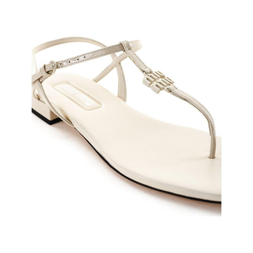 Miu Miu Beige Vernice Sandal Miu Miu