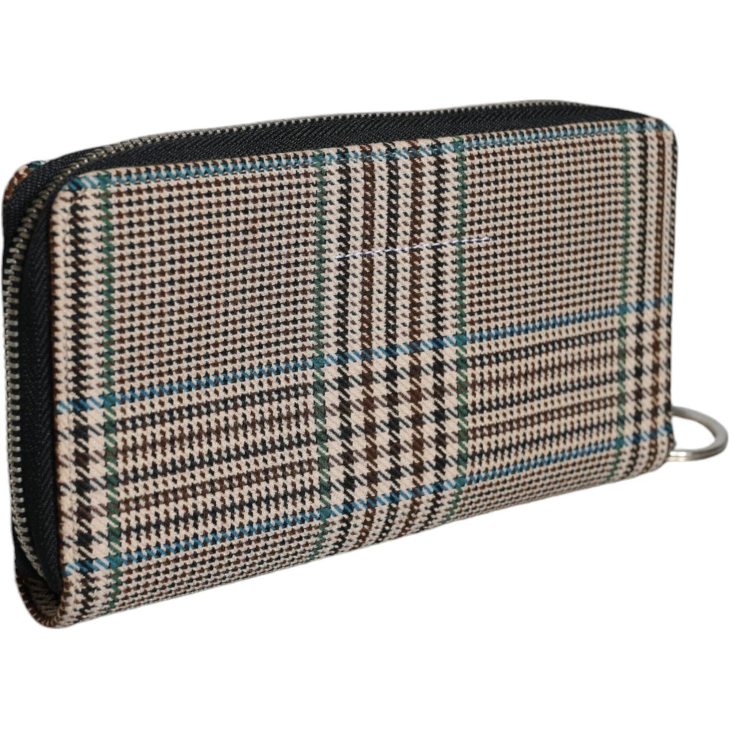 MM6 Maison Margiela Multicolor Houndstooth Continental Zip Around Clutch Wallet MM6 Maison Margiela