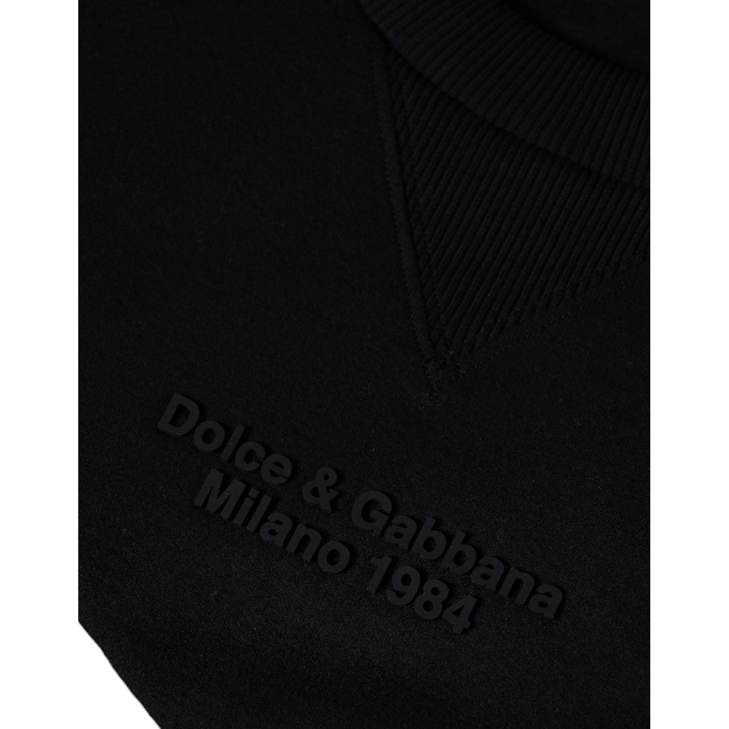 Dolce & Gabbana Black Leopard Crew Neck Sweatshirt Sweater Dolce & Gabbana