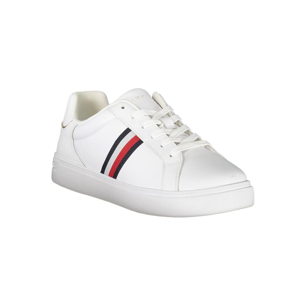 Tommy Hilfiger White Leather Women Sneaker Tommy Hilfiger