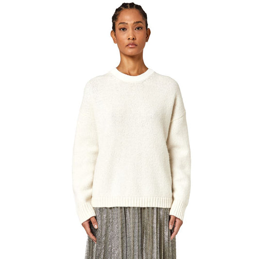 Alpha Studio White Wool Riciclata Sweater Alpha Studio