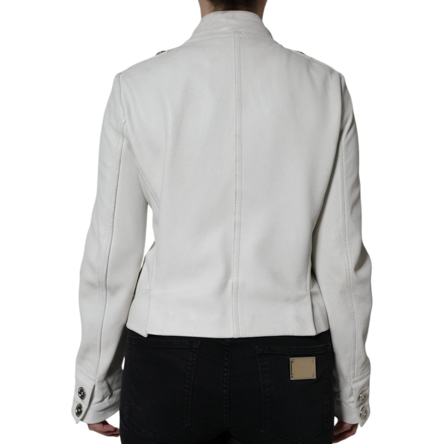 Dolce & Gabbana White Double Breasted Blazer Coat Jacket Dolce & Gabbana