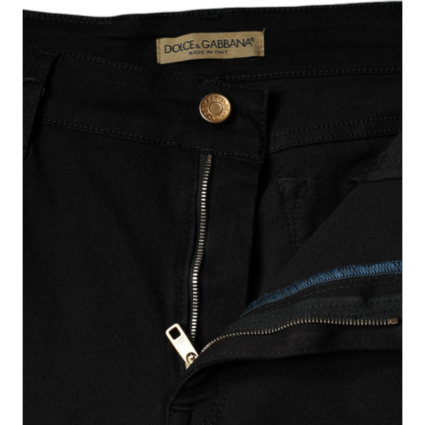 Dolce & Gabbana Black Cotton Stretch Skinny Denim Jeans Dolce & Gabbana