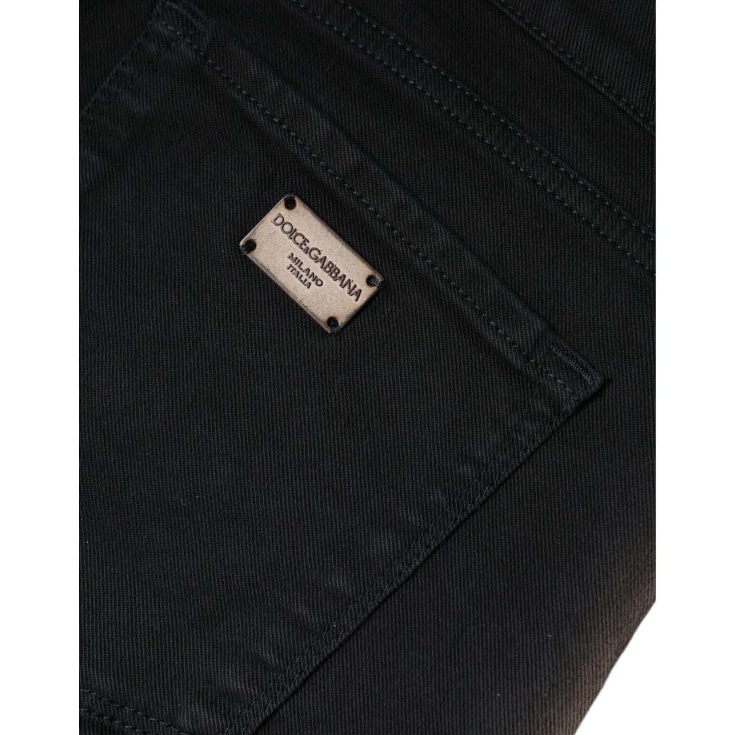 Dolce & Gabbana Black Cotton Stretch Skinny Denim Jeans Dolce & Gabbana