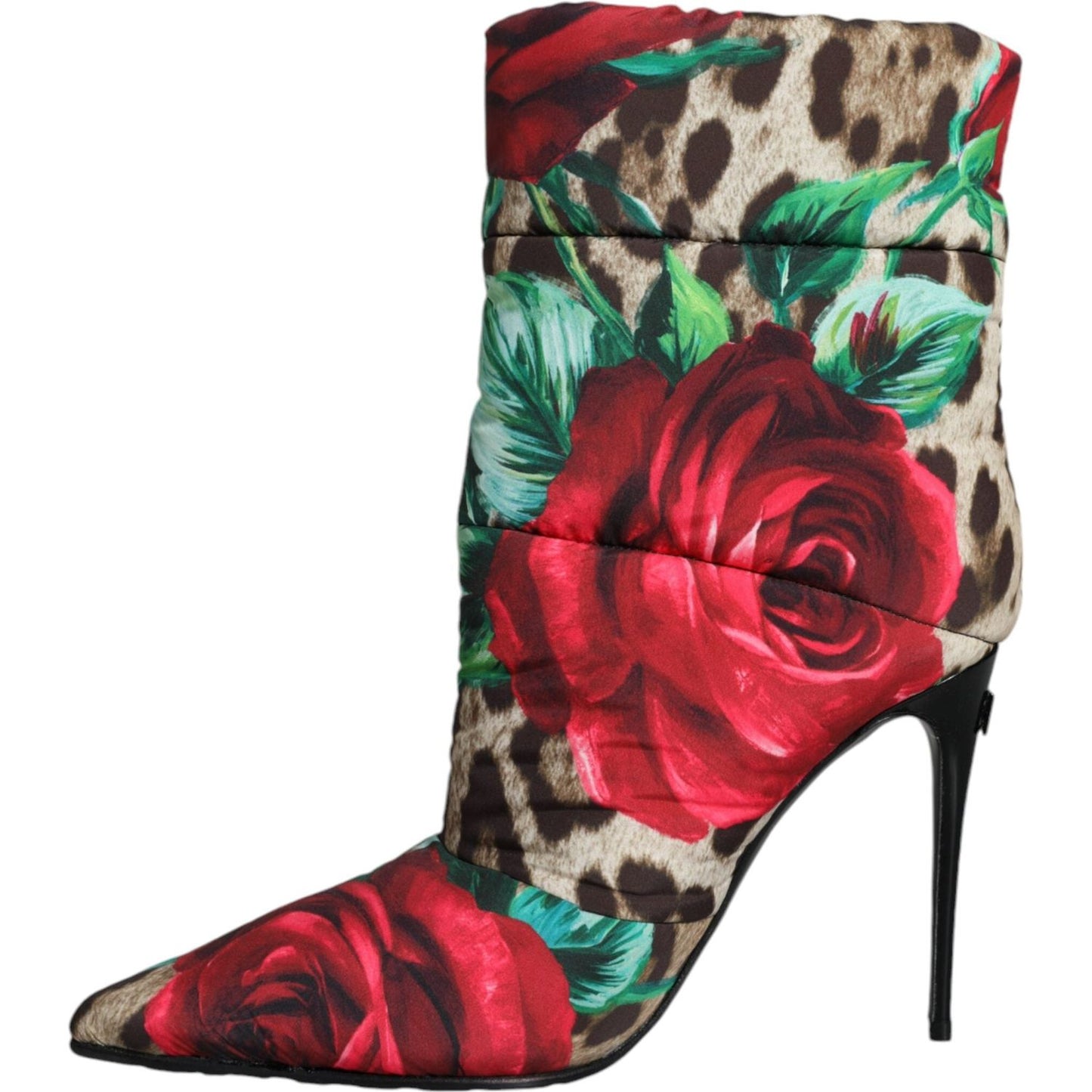 Dolce & Gabbana Multicolor Leopard Rose Mid Calf Boots Shoes Dolce & Gabbana