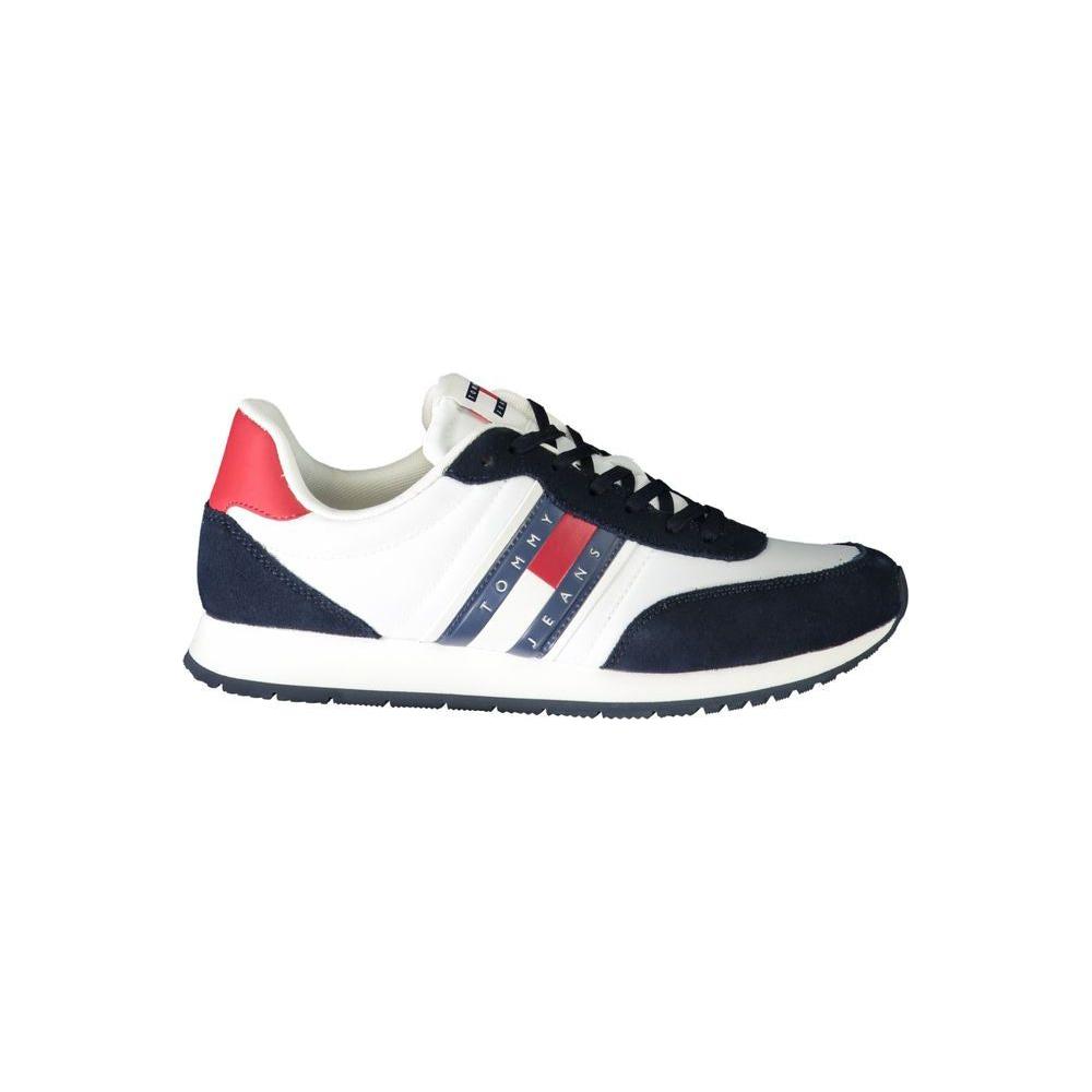 Tommy Hilfiger White Leather Men Sneaker Tommy Hilfiger