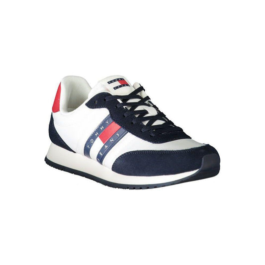 Tommy Hilfiger White Leather Men Sneaker Tommy Hilfiger