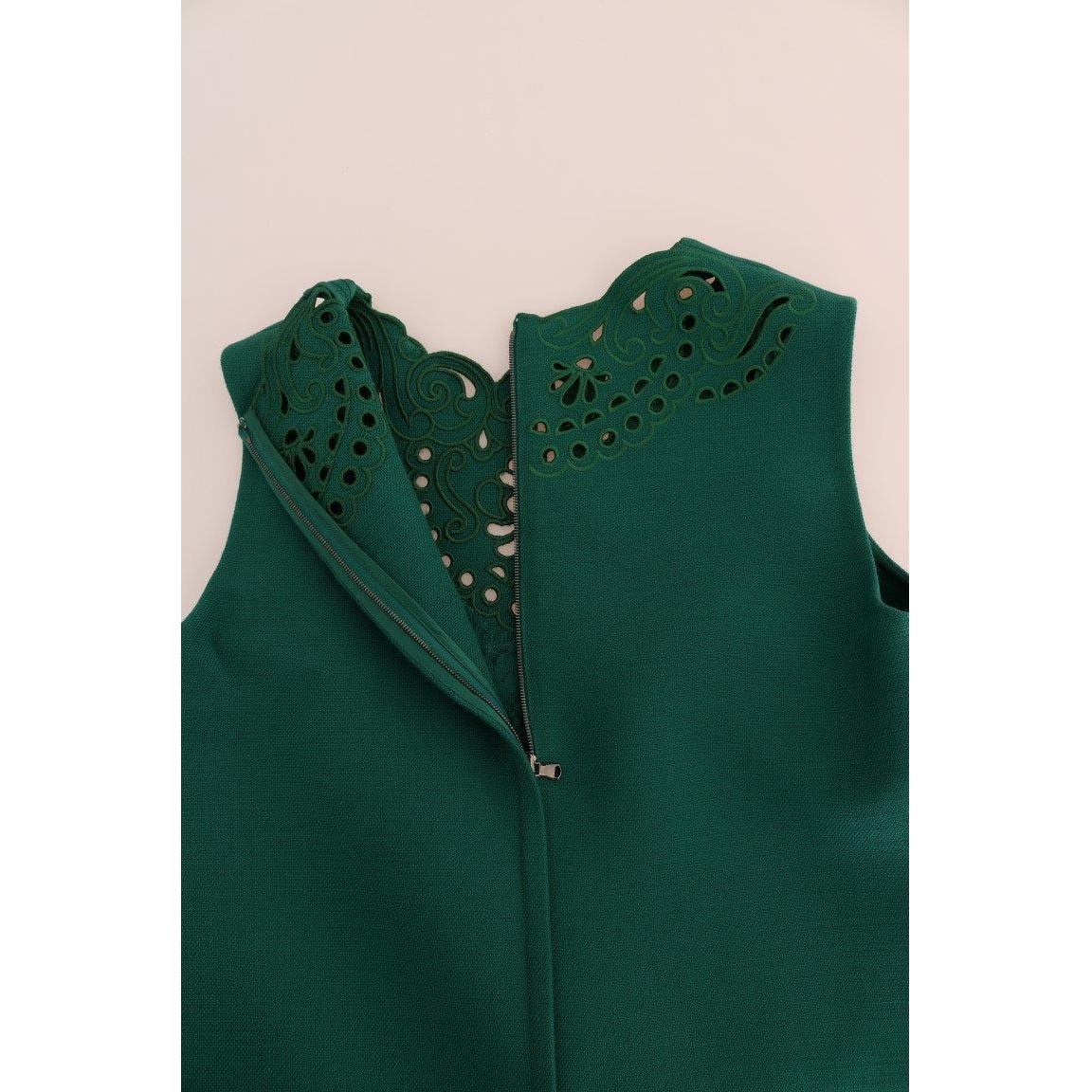 Dolce & Gabbana Elegant Green A-Line Sheath Dress Dolce & Gabbana