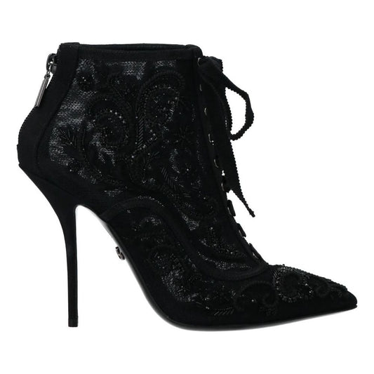 Dolce & Gabbana Black Polyester Boot Dolce & Gabbana