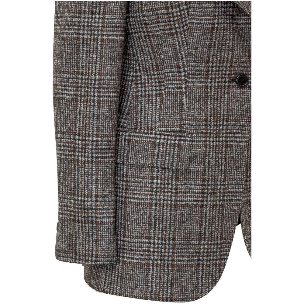 Dolce & Gabbana Brown Wool Jackets & Coat Dolce & Gabbana