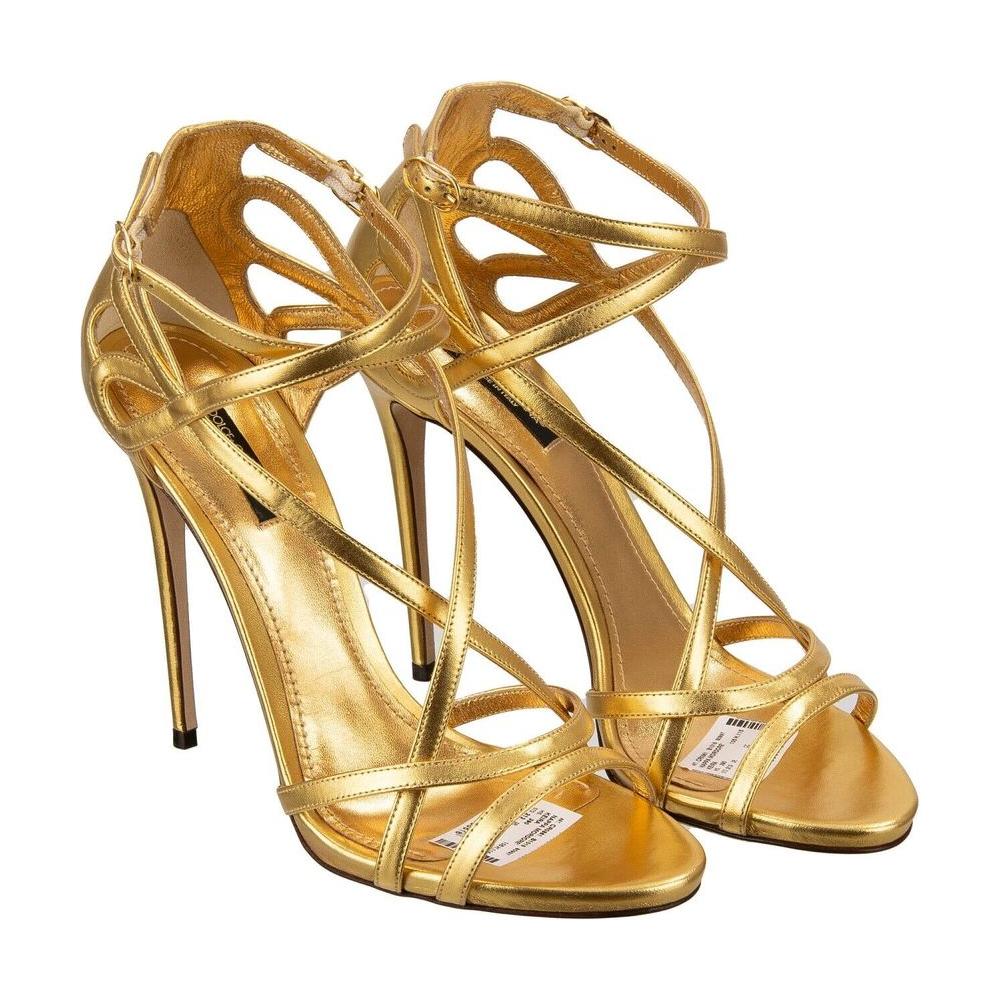 Dolce & Gabbana Yellow Leather Sandal Dolce & Gabbana