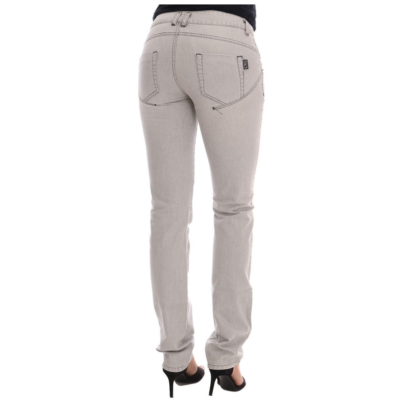 Costume National Sophisticated Gray Super Slim Jeans Costume National