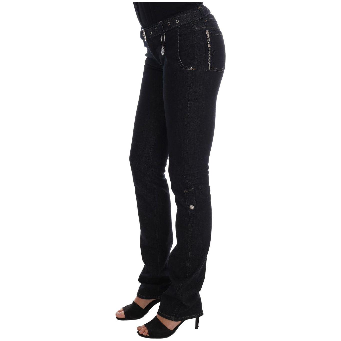 Costume National Svelte Dark Blue Cotton Slim Jeans Costume National