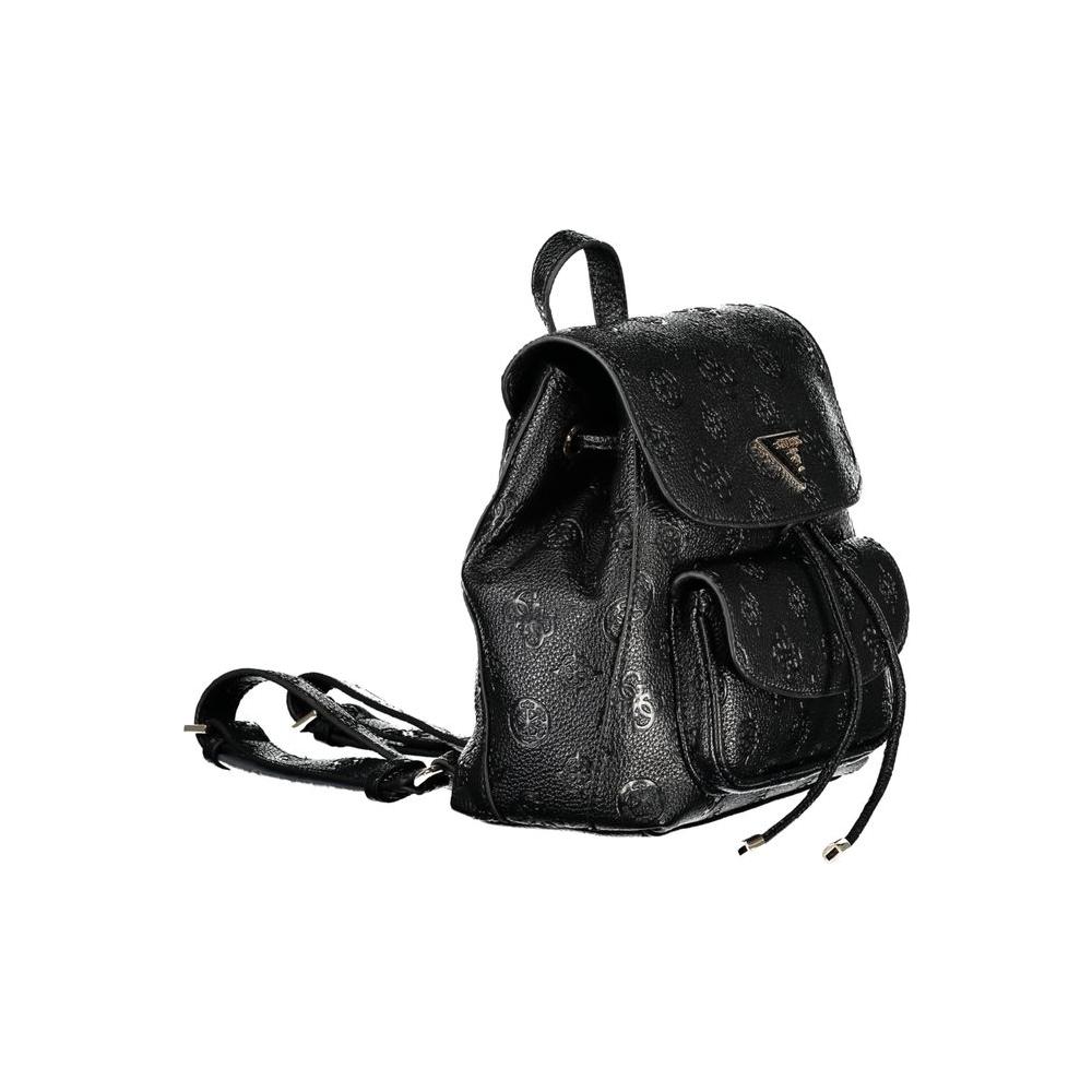 Guess Jeans Black Polyethylene Backpack Guess Jeans