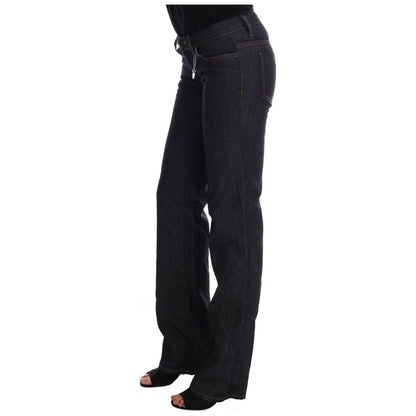 Costume National Dark Blue Cotton Classic Fit Jeans