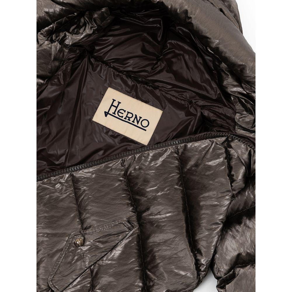 Herno Silver Viscose Jackets & Coat Herno