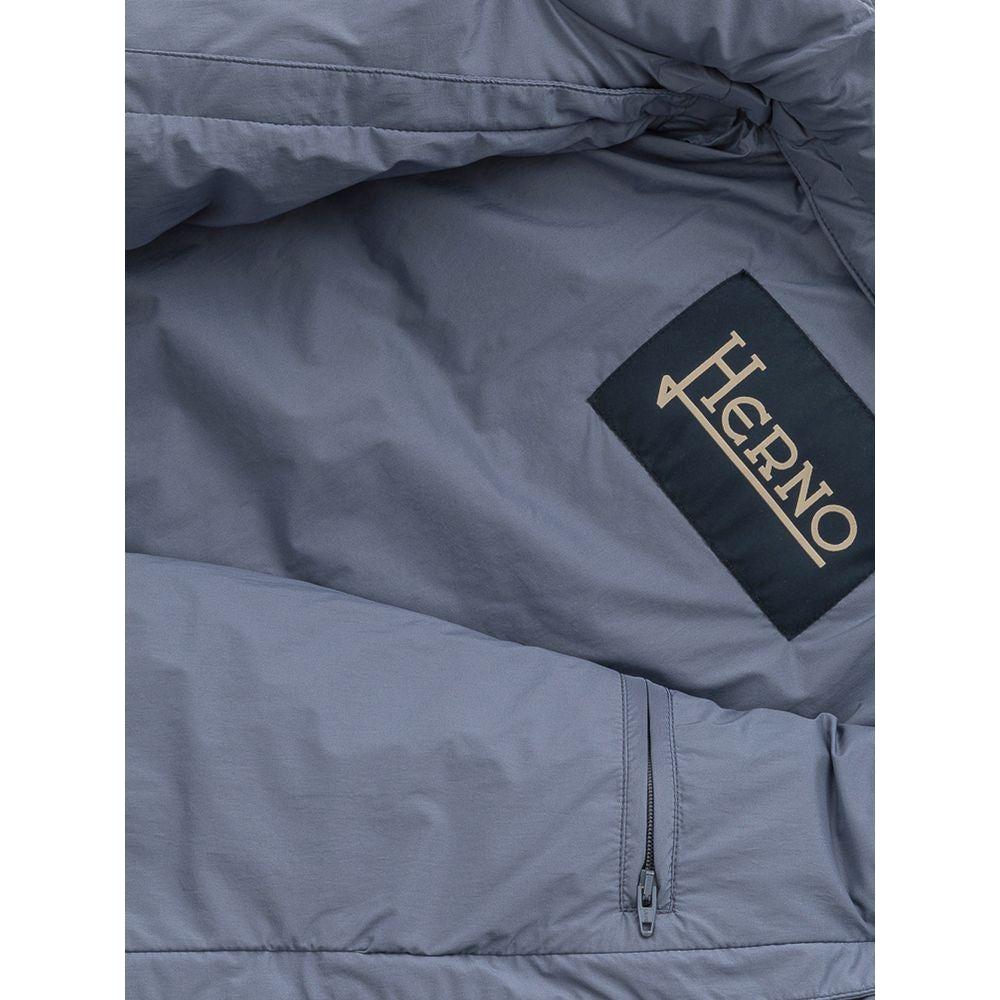 Herno Blue Polyester Jacket Herno