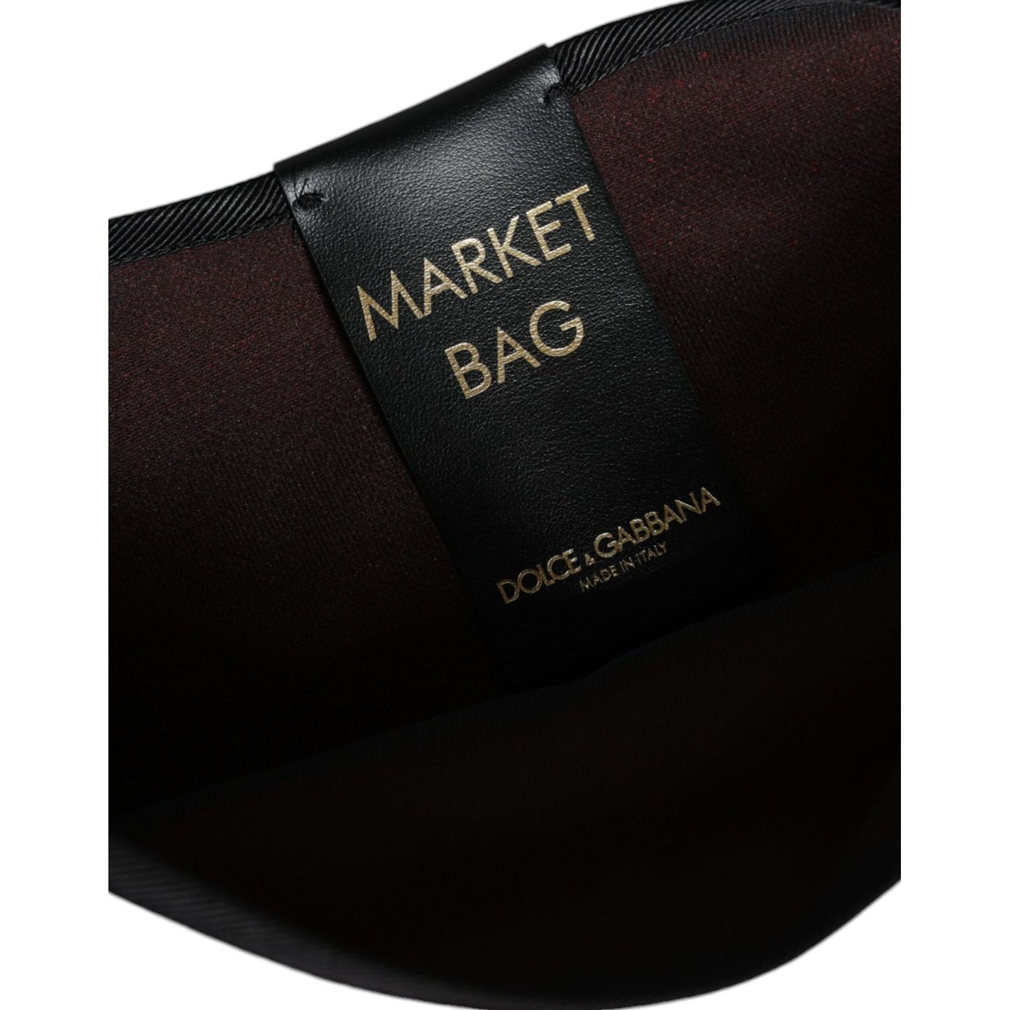 Dolce & Gabbana Red Cotton Velvet Logo Shopping Tote MARKET Bag Dolce & Gabbana