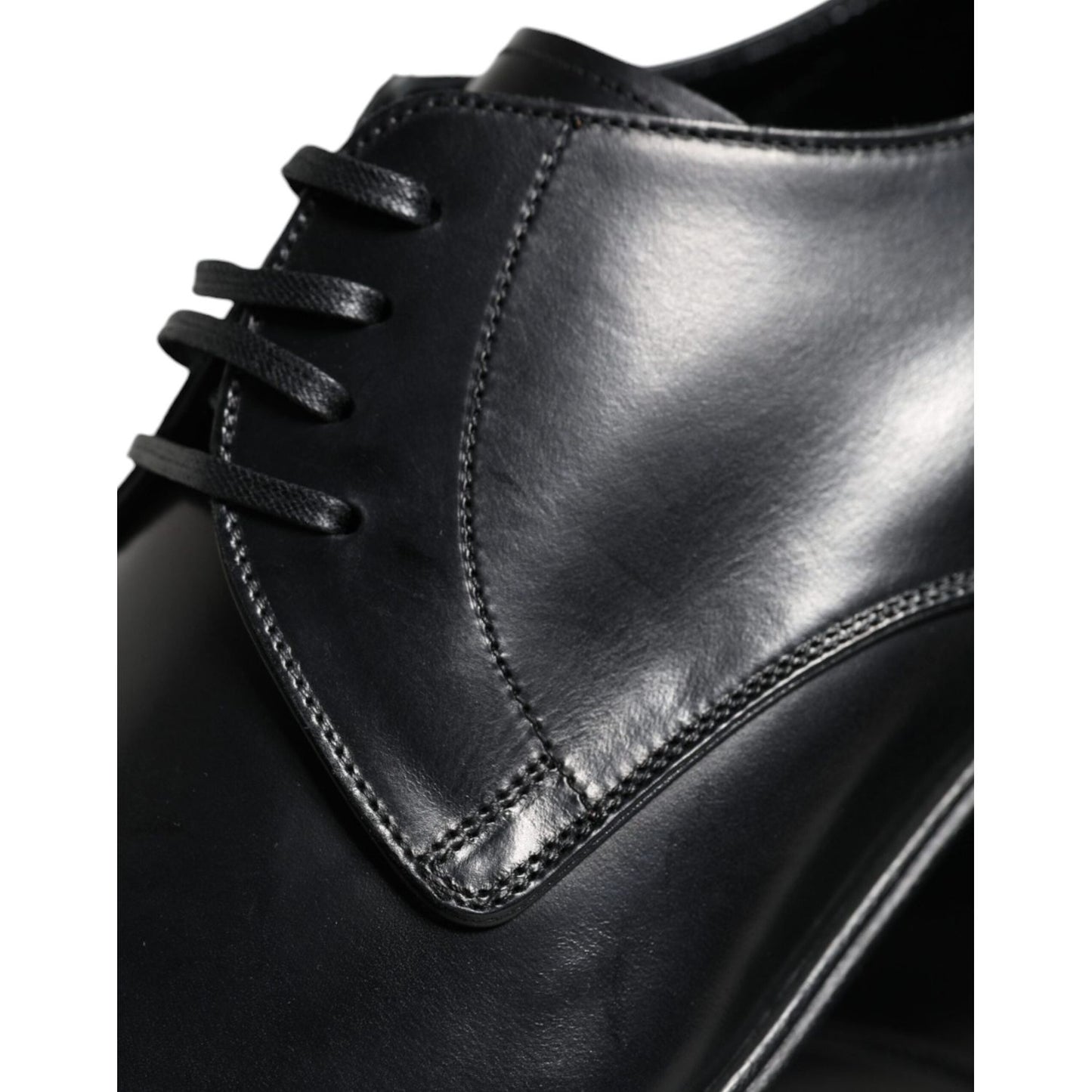 Dolce & Gabbana Black Leather Derby Formal Dress Shoes Dolce & Gabbana