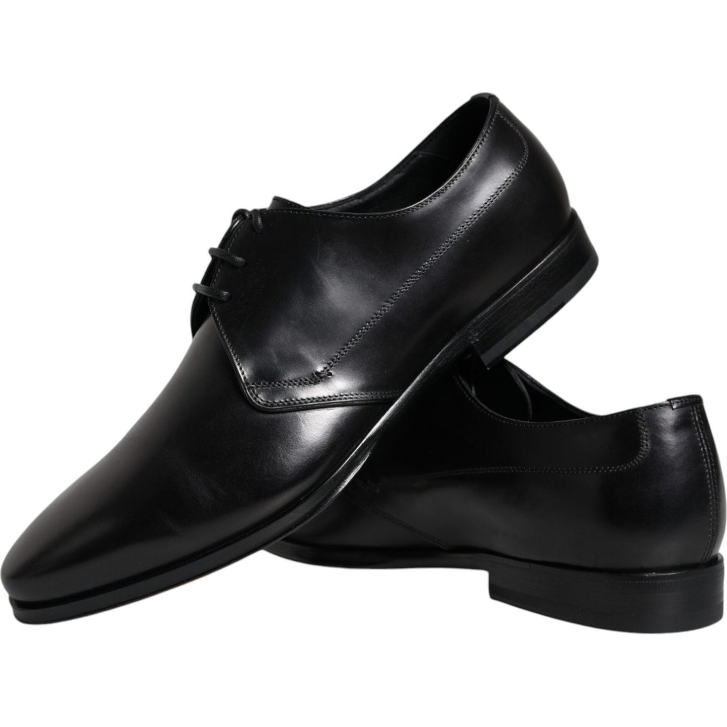 Dolce & Gabbana Black Leather Derby Formal Dress Shoes Dolce & Gabbana