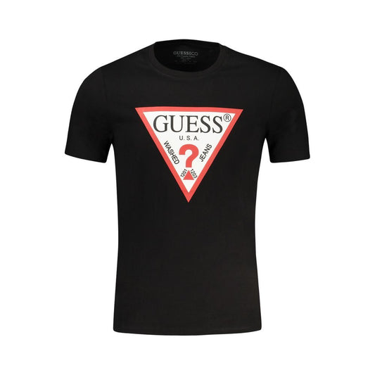 Guess Jeans Black Cotton T-Shirt Guess Jeans