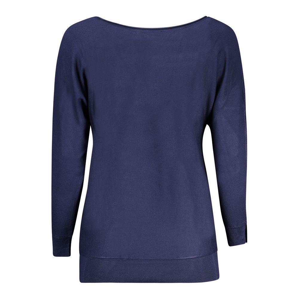 Guess Jeans Blue Viscose Sweater Guess Jeans