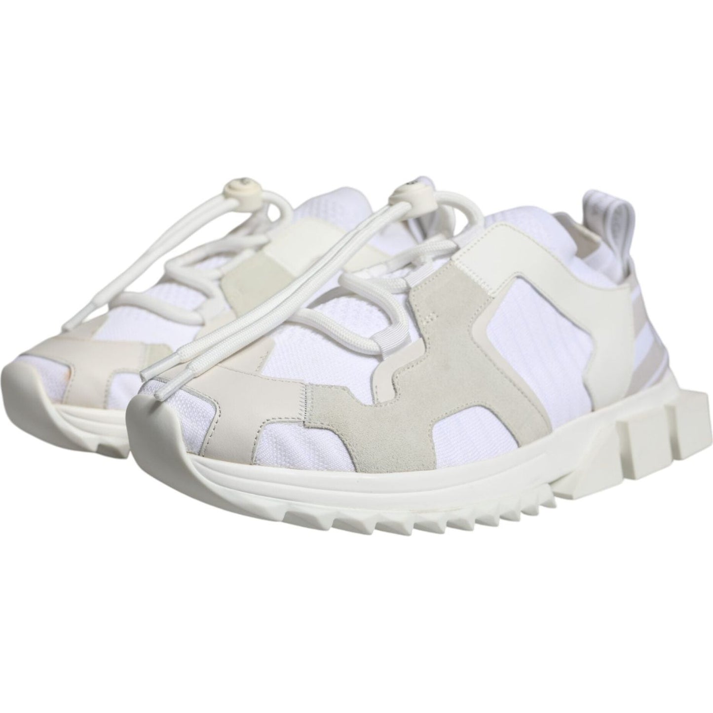 Dolce & Gabbana White Mesh Sorrento Trekking Sneakers Shoes Dolce & Gabbana