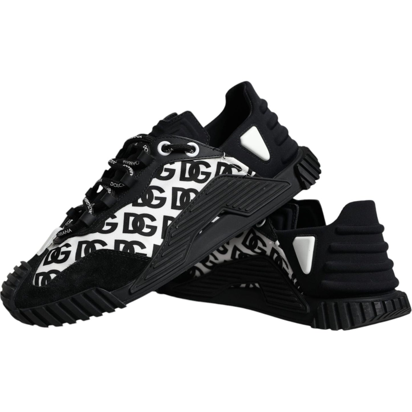 Dolce & Gabbana Black Logo Lace Up Low Top NS1 Sneakers Shoes Dolce & Gabbana