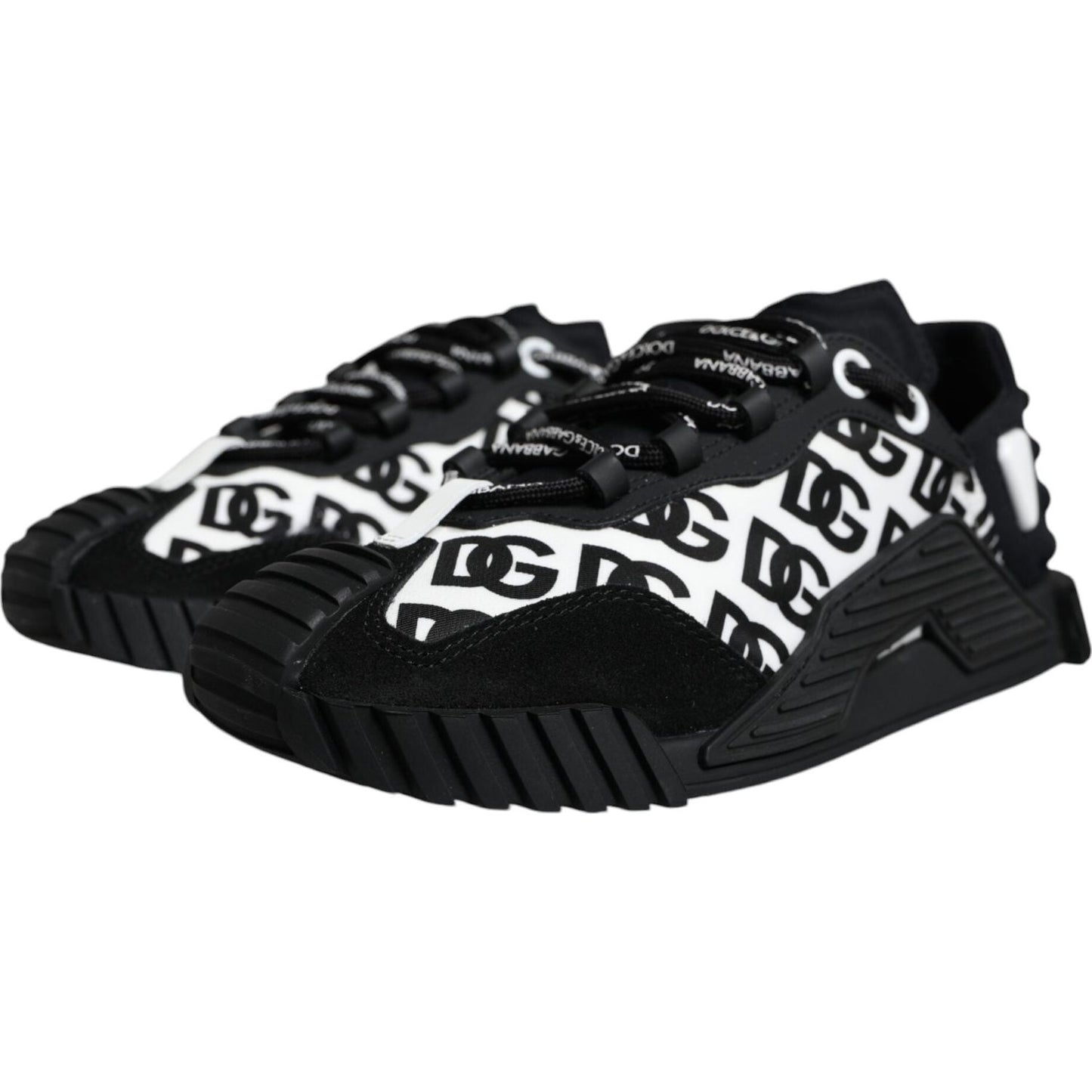 Dolce & Gabbana Black Logo Lace Up Low Top NS1 Sneakers Shoes Dolce & Gabbana