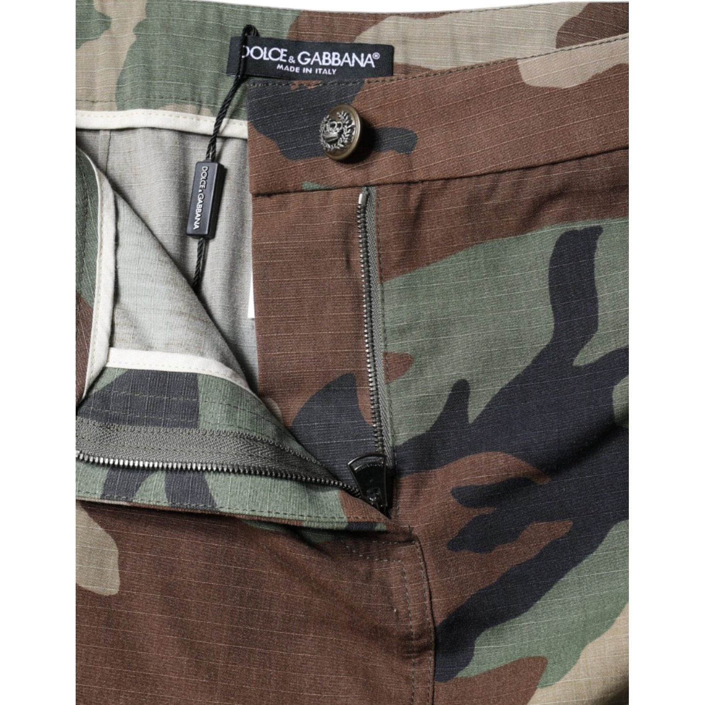 Dolce & Gabbana Multicolor Camouflage Mid Waist A-line Skirt Dolce & Gabbana