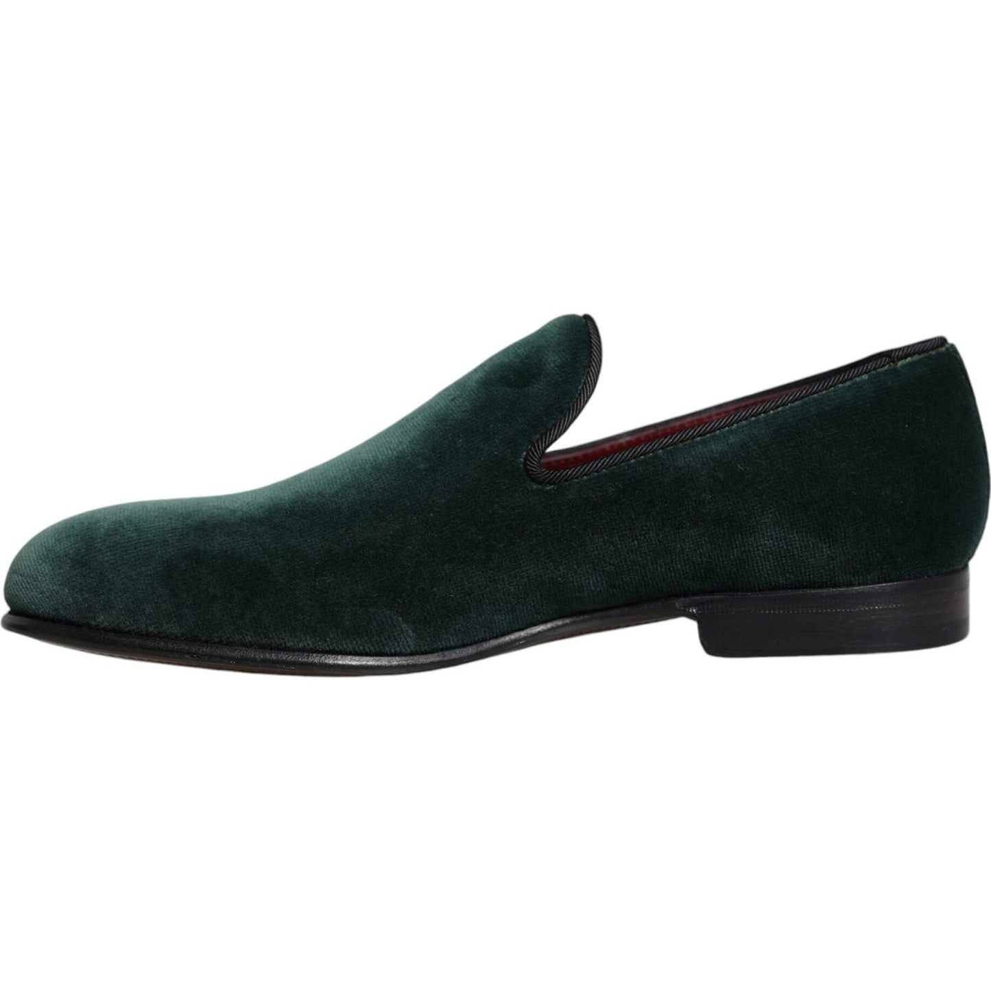 Dolce & Gabbana Green Velvet Slip On Loafers Flats Shoes Dolce & Gabbana