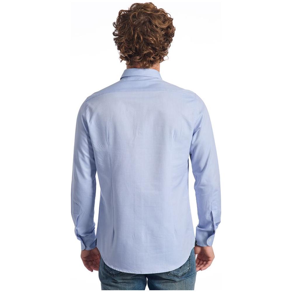 Baldinini Trend Light Blue Cotton Shirt Baldinini Trend