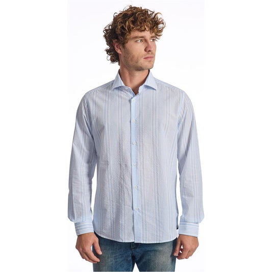 Baldinini Trend Light Blue Cotton Shirt Baldinini Trend