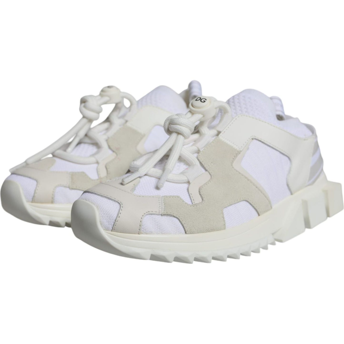 Dolce & Gabbana White Mesh Sorrento Trekking Sneakers Shoes Dolce & Gabbana