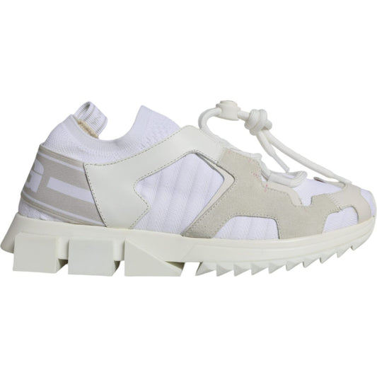 Dolce & Gabbana White Mesh Sorrento Trekking Sneakers Shoes Dolce & Gabbana