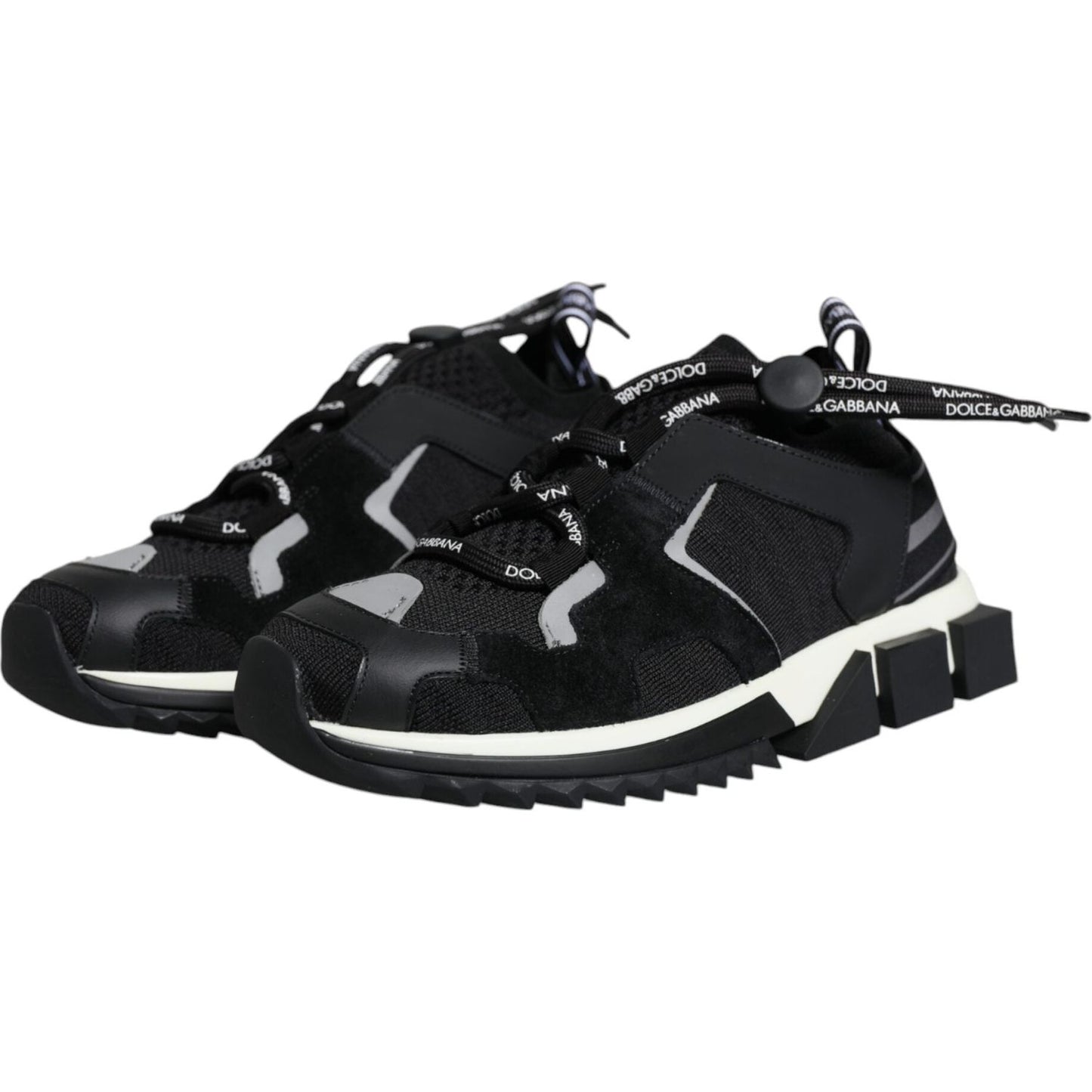 Dolce & Gabbana Black Mesh Sorrento Trekking Sneakers Shoes Dolce & Gabbana